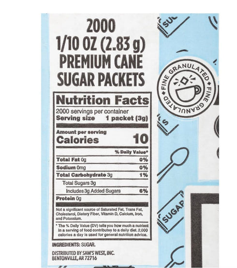 Generic Packets 2,000 Member Mark Premium Cane Sugar ct