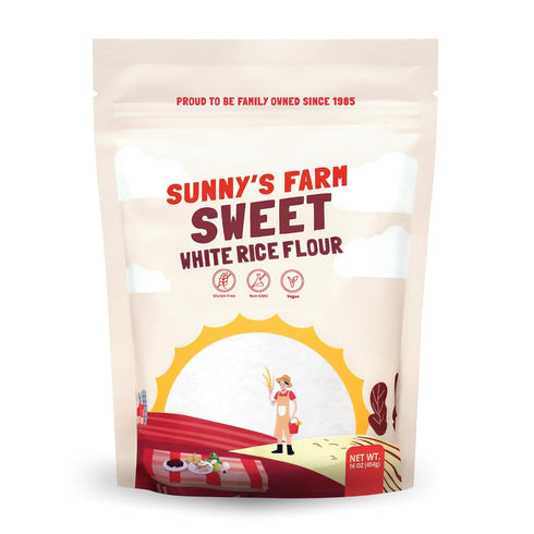 Sunny's Farm Sweet White Rice Flour - Glutinous Rice Flour for Sourdough