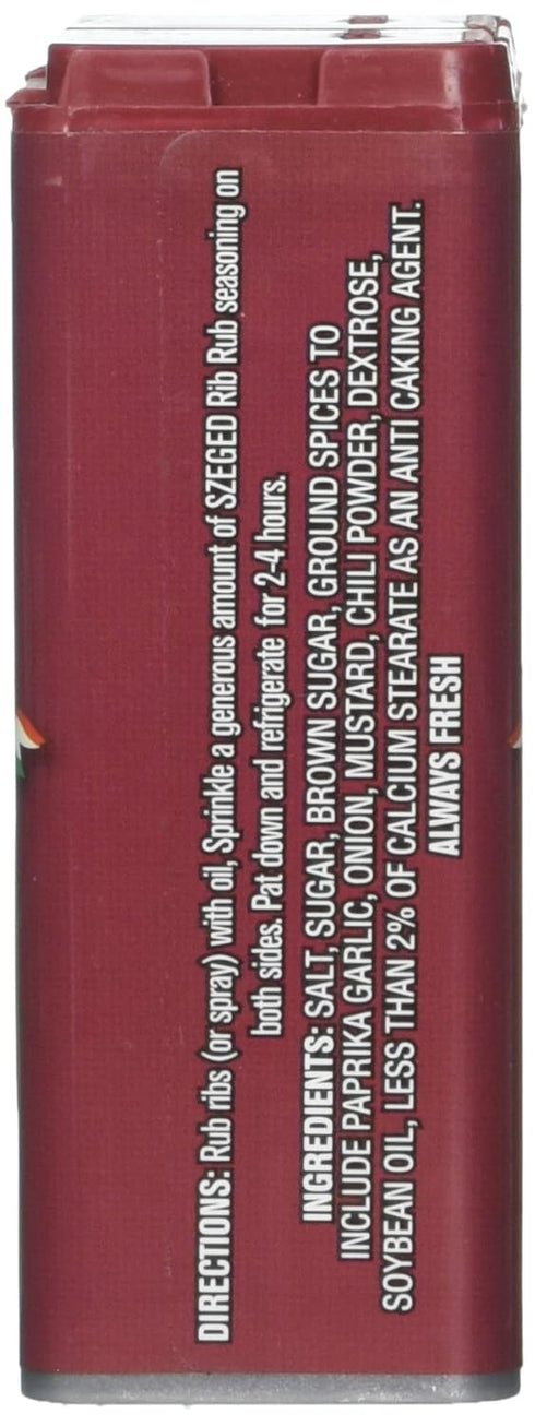PRIDE OF SZEGED Rib Rub, BBQ Pork and Beef Seasoning Spice Mix, 5oz Tin, 1-Count