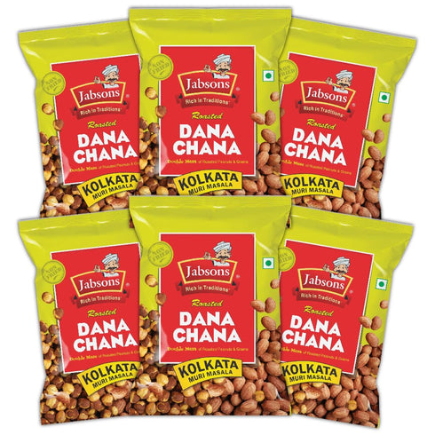 180g (Pack 6) Jabsons Roasted Chickpeas, Dana Chana