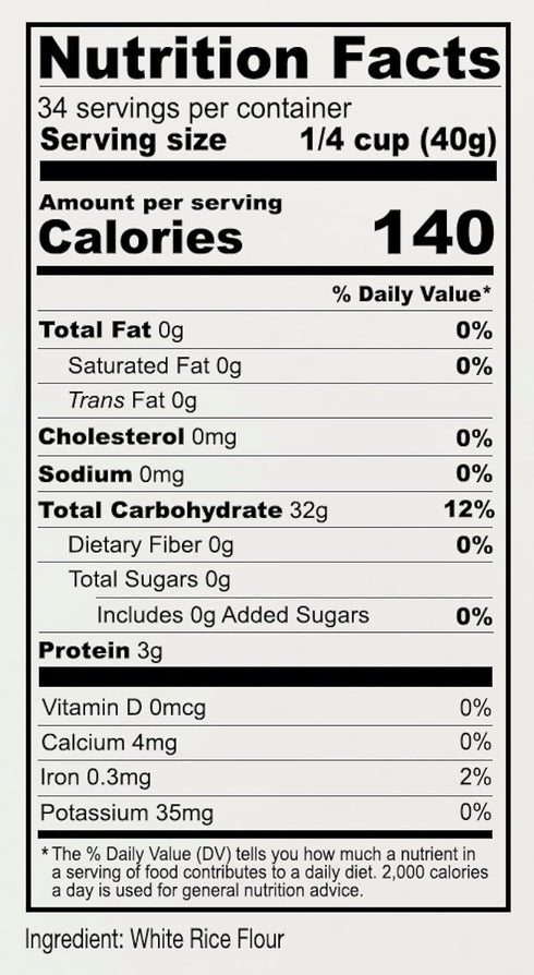 3 lb, Anthony's Premium White Rice Flour, Gluten Free, Non GMO