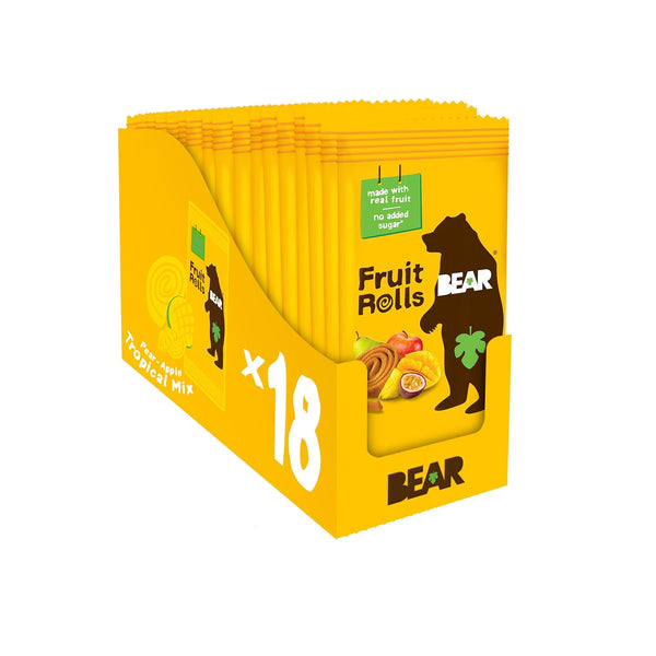 BEAR Real Fruit Snack Rolls - Gluten Free, Vegan, and Non-GMO -