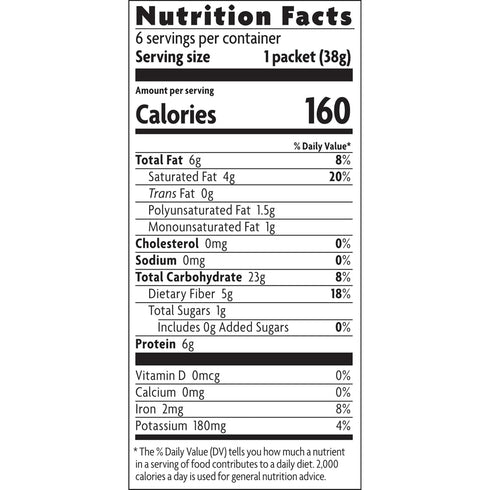 8 oz (Pack 6), Nature's Path Organic Qi'a Creamy Coconut Instant Oatmeal, of Superfood Blend with Chia & Hemp, Gluten