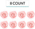 2 Inch, 8 Count Global Sugar Art Peace Rose Sugar Cake Flowers Pink by Chef Alan Tetreault
