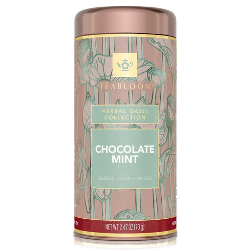 3550 Teabloom Chocolate Mint Loose Leaf Herbal Tea with Cocoa Husk & Peppermint | Dessert-Inspired Caffeine-Free Blend