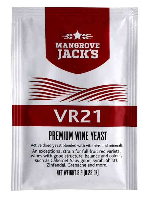 Mangroves Jack's Wine Yeast - VR21 8g for 23L Full Fruit & Country Reds