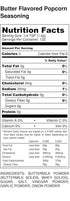 Premium Butter Flavored Popcorn Seasoning - Large Shaker, Calorie Free, Fat Free, Low Sugar, Gourmet Flavor