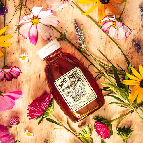 Some Honey 100% 16 oz Raw & Unfiltered Wildflower Honey Pure U.S. Honey USDA Grade A All-Natural