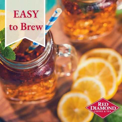 50 Count (6 Pack 300 Count) Red Diamond Iced Tea Bags | Family Size Tea Bags | Delicious and Freshly Brewed Taste |