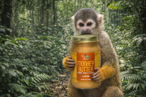 2 19 Green Jay Gourmet Monkey Butter - All-Natural, Gluten-Free Banana Butter - Pineapple Spread with Bananas & Mango