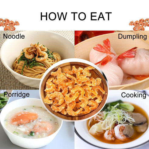 8oz, 8OZ/Bag DABC OAK LAND Dried Shrimp Florida Sun Died Shrimp USA Dried Seafood Fresh-Caught & Dehydrated for Snacks