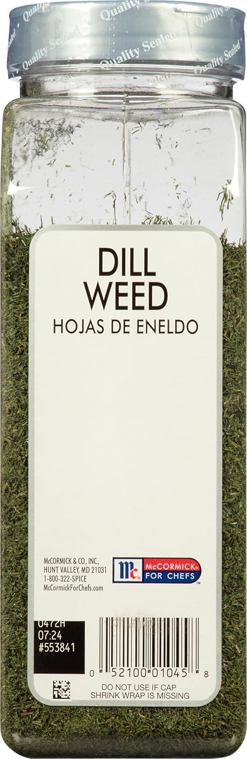 5 oz 5 McCormick Culinary Dill Weed, - One Ounce Container of Dried Dill Weed Seasoning For Back of House Use, Best