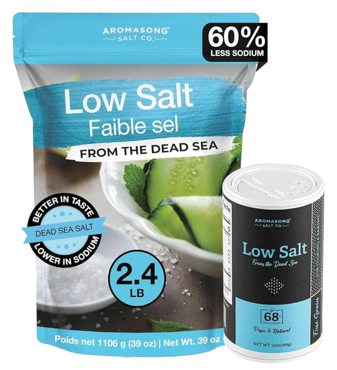 Aromasong Low Sodium Sea Salt Bundle - Fine Grain Dead Sea Salt