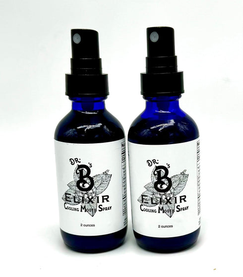 Dr. B's Elixir - Cooling Mouth Spray 2-Pack, provides immediate relief from