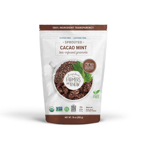 ONE DEGREE ORGANIC FOODS Organic Cacao Mint Tea Granola, 10 OZ