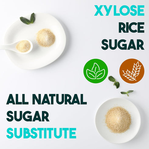 14.1oz Xylose Rice Sugar, Unrefined Natural Sugar, Xylitol, Low Absorption, Rich Rice Flavor