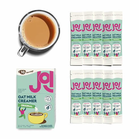 10ct Oat Milk Coffee Creamer, Sweetened Carton by JOI - Superfood, Vegan, Dairy Free, Plant Based, Kosher
