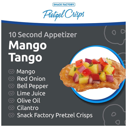 7.2 (Pack 12) Snack Factory Pretzel Crisps Sea Salt & Cracked Pepper, Ounce