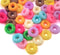 picocosmxiruo 25Pcs Multicolor Fruit Rings Cereal Cabochons, Assorted Fruit Donut Cabochons, Faux Food,Fake