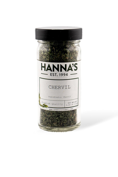 Hanna's Chervil, Premium Quality, 4 fl oz Glass Jar