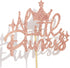 A Little Princess Cake Topper - Happy Birthday Decor for Girls, Baby Shower/Gender Reveal, Rose Gold Glitter