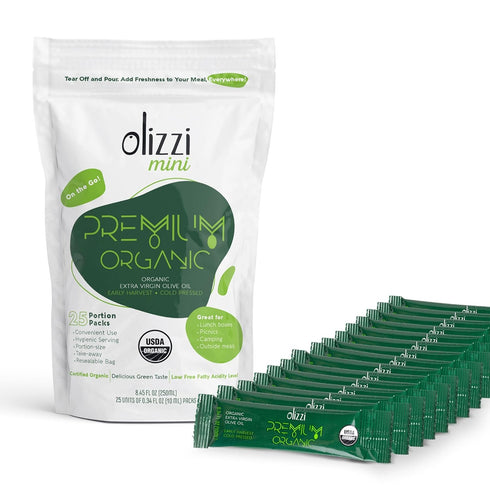 Olive Oil Packets - Olizzi Premium Organic Extra Virgin, New Harvest, Award