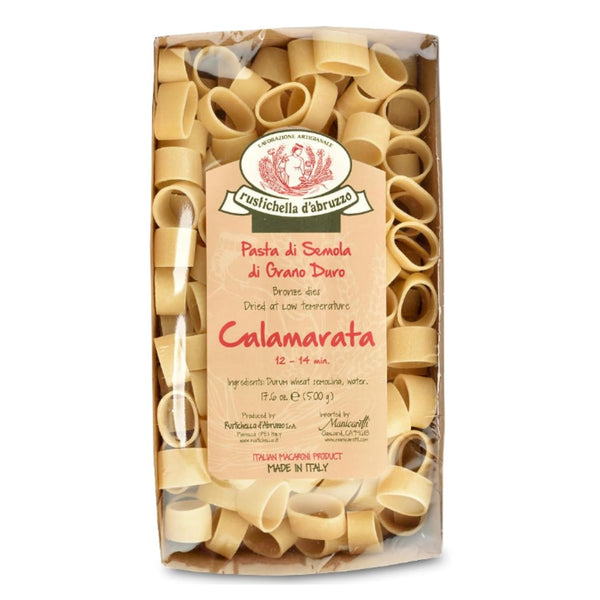 Rustichella d'Abruzzo Calamarata - Short Pasta Resembling Calamari Rings - Classic Durum
