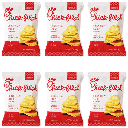 Giri chikfila Sauce Flavored Waffle Potato Chips 1.5 oz Bags (6-Pack) Crispy Waffle