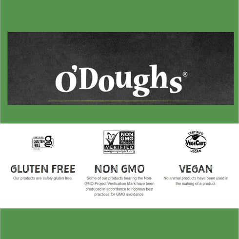 7.4oz (Pack 2) O'Doughs Gluten Free and Vegan Naan Style O'Dippers Flatbreads, GARLIC AND CHIVE