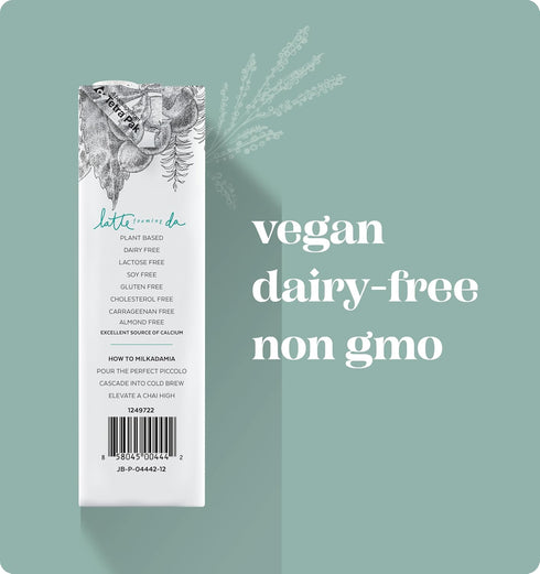 32 (Pack 6) Milkadamia Barista Macadamia Milk, Excellent Source of Calcium, Plant Based, Kosher, Gluten Free & Non-GMO