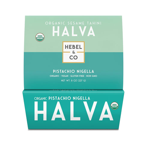 HEBEL & CO Pistachio Nigella Halva - 8 oz | Certified USDA