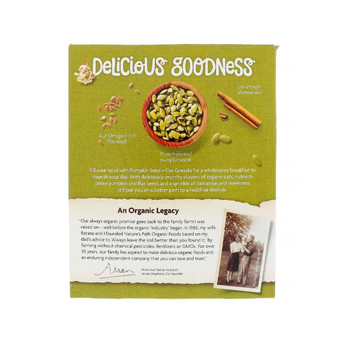 11.5 (Pack 6) Nature's Path Organic Granola Cereal, Pumpkin Seed + Flax, Ounce Box