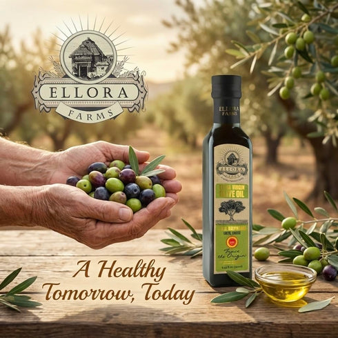 8.5 oz. Pack 2 Ellora Farms, Greek Extra Virgin Olive Oil, Certified Single Estate PDO, Traceable, Kosher Glass