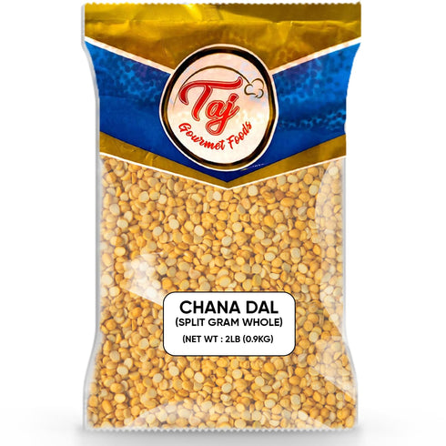 TAJ Gourmet Foods TAJ Chana Dal 2lbs | Split Desi Chickpeas withou Skin | All