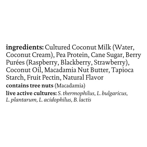 5.3 Oz Siggis Mixed Berry Plant Based Coconut Blend