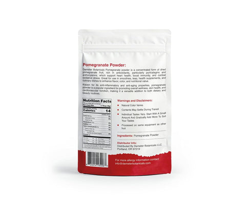 Demeter Botanicals 12 100% Pomegranate Juice Powder, Ounces | Natural Fruit | No Sugar & Additives | Great Flavor