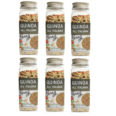 Pereg Quinoa All Italiana - Canister (10.58 Oz x 6 Pack), Rich