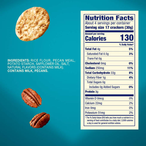 4.25 oz Blue Diamond Almonds, Pecan Thins Gluten Free Cracker Crisps perfect for Snacking