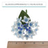 4 Count Global Sugar Art Hydrangea Blossoms Spray Sugar Cake Flowers, Blue/Purple, by Chef Alan Tetreault