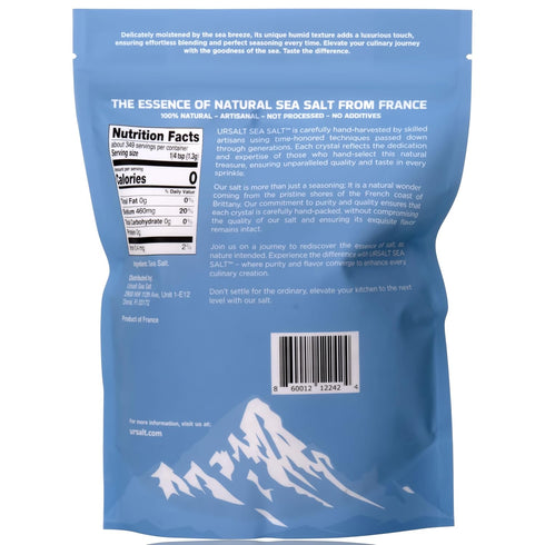 (1lb) 82+ 100% URSALT Grey Coarse French Sea Salt Hand-Harvested Sel Gris from France Mineral-Rich, Natural