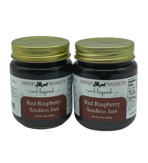 Amish Red Raspberry Seedless Jam Non GMO Vegan All Natural - 9