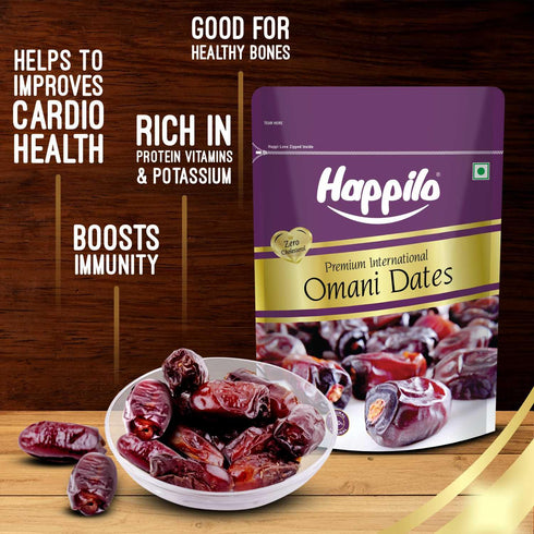 Happilo 680G Pack, 680 (Pack 1) Premium International Omani Dates Value Khajoor Or Khajur Dry Fruit, Healthy