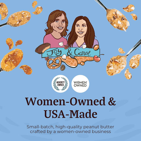 9oz 4-Pack B'Nutty Sweet & Salty Peanut Butter | Simply Irresistible Salted Caramel & Pretzel Peanut Butter |