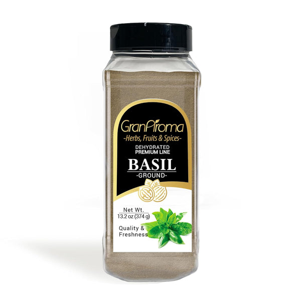 GranAroma Ground Basil, 13.2 oz, Peppery Flavor for Sauces & Dressings