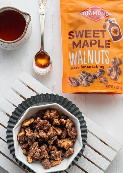 4 oz 1unit (Pack 2) Diamond of California Sweet Maple Snack Walnut