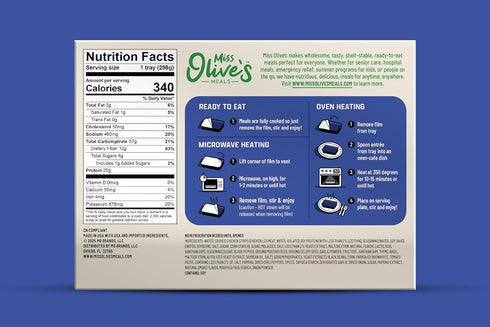 6 Pack (6/10.5 oz K12) Miss Olives Chicken Tinga & Rice Meal, Trays Heat & Serve Microwave Meals Ready-to-Eat Entres