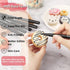 Fanika 3pcs (0.4mm) (0.7mm) Black Edible Markers - Double Sided with Extra Fine Tip Thick Tip Edible Pens, Double-sided