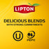 20 Lipton Lemon Ginger Tea Bags, caffeine free Tea, Refresh Fruit and Herbal Tea, Individually Wrapped, Tea Bags