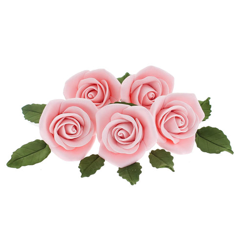 14-Piece Set (5 9 Global Sugar Art Wedding Cake Decorations Premium, Realistic Pink Sugar Flower Cake Topper Roses