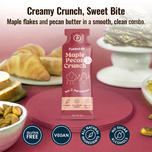 Fueled by AF 8 (8 oz (8 (Pack 8), Fueled AF Vegan, Keto, and Paleo Friendly, Pouches each) Ounce of Maple Pecan Crunch